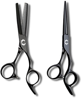 Hairscissors Set "Black Beauty" right-handed